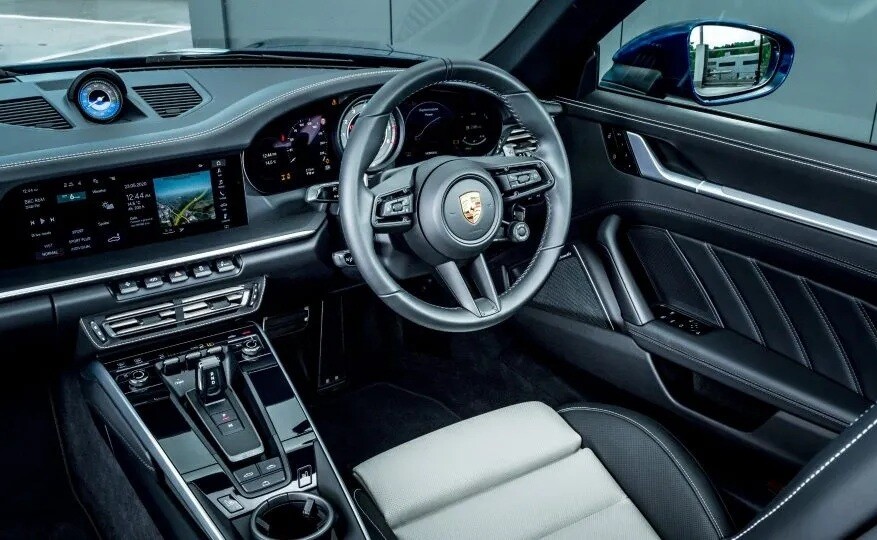 Interior of a luxury sports car available for hire in Johannesburg